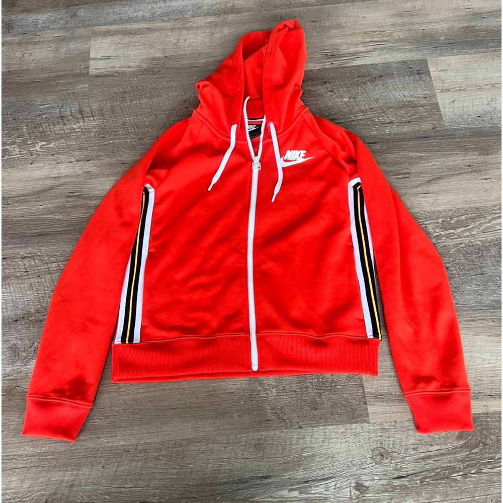 Orange Nike Zip Up Jacket Size S